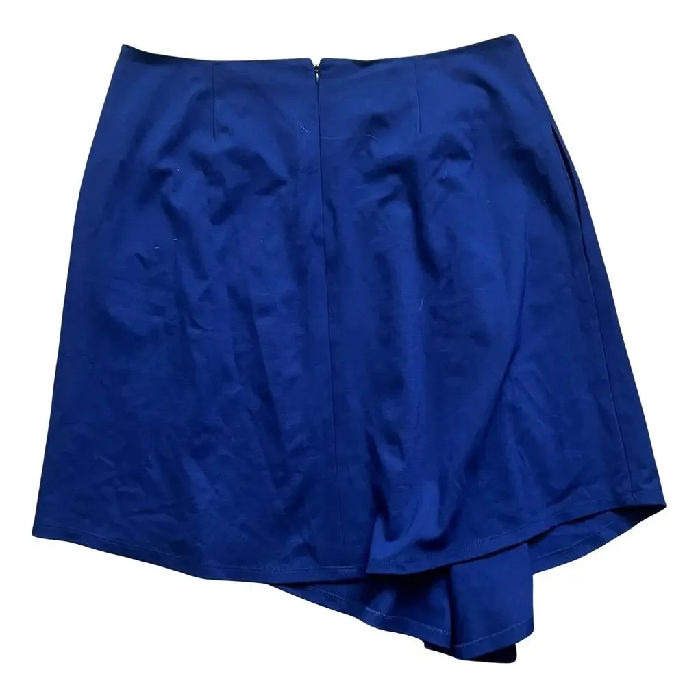 Arlum Royal Blue Indigo Full Asymmetrical Midi Skirt Plus Size 18 NEW Tags